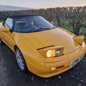 Lotus Elan M100 1991 J reg. 1.6 Turbo. Norfolk Mustard Yellow. Restored in 2025.